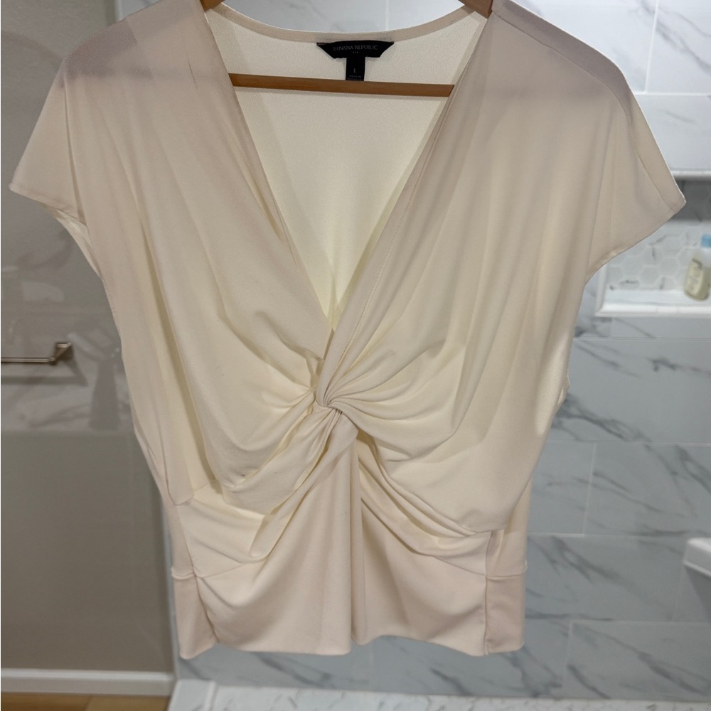 Banana Republic Cream Twist Blouse